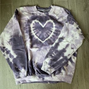 Urban Outfitters Tie Dye Heart Sweatshirt